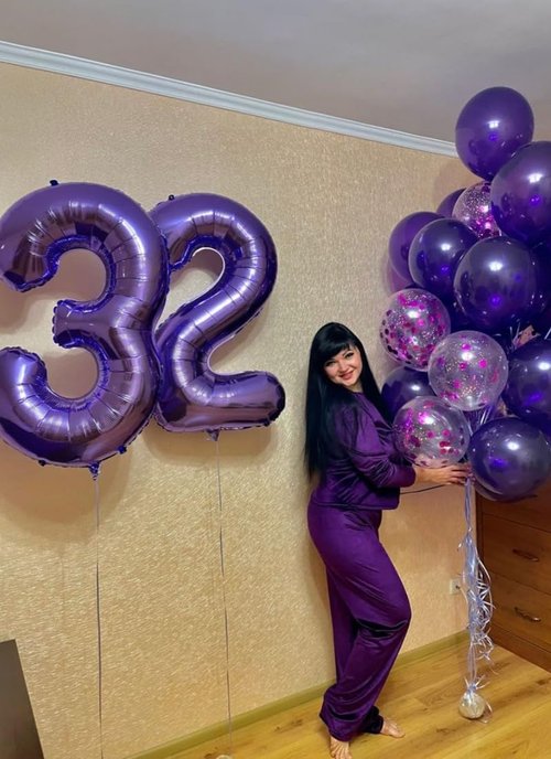 Large 22-Inch Purple Number Balloons by [Brand Name] - Perfect for Birthday Parties & Weddings
