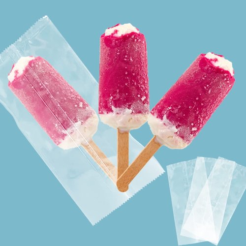 Ice Popsicles Bags Thick Frozen Pops Ice Cream Bags Wrappers 8.6x4.3inch Plastic 200pieces