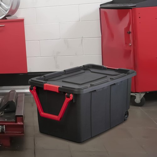 Heavy-Duty 40 Gallon Storage Bins by [Brand Name] - Durable Plastic Containers with Secure Lids | Stackable 2 Pack