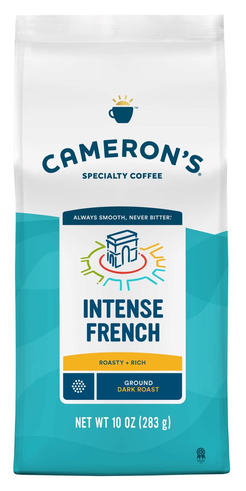Cameron's Coffee Roasted Ground Coffee Bag, Intense French, 10 Ounce, Pack of 6 - NEW