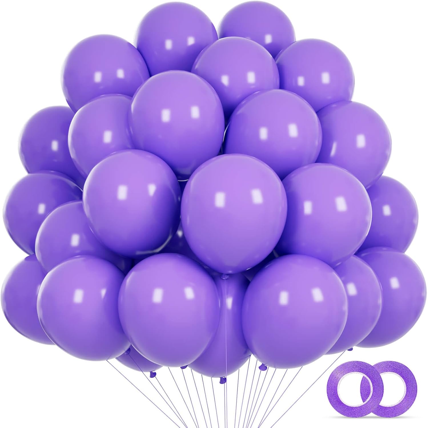 Purple Balloons - 110 Pcs 5-Inch Mini Thick Latex Balloons for Birthday & Baby Shower Decor