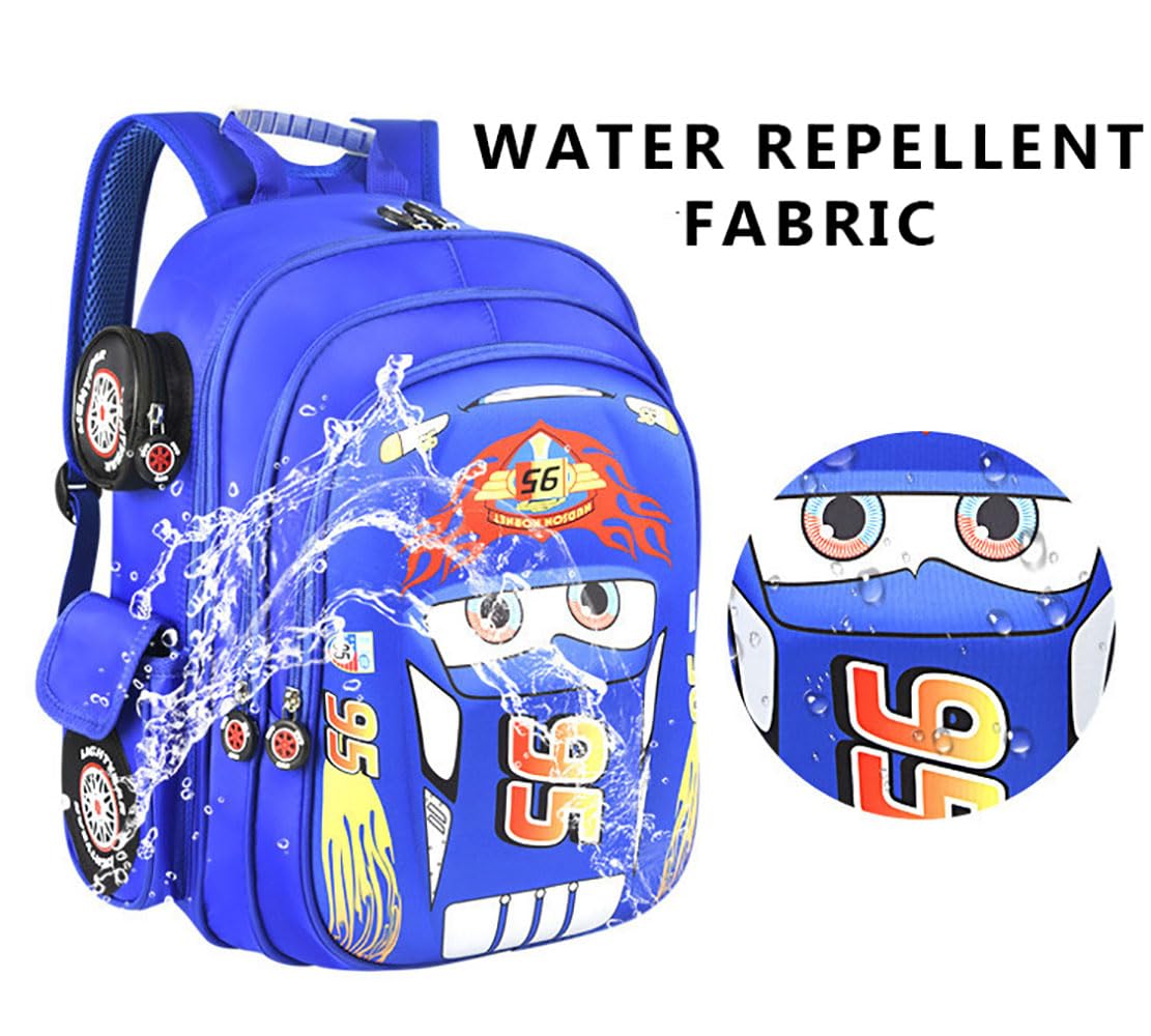 QWZY Kid Toddler Boys Girls Backpack Waterproof Cartoon Truck Car Child Snack School Bag Kindergarten Backpack (Red)