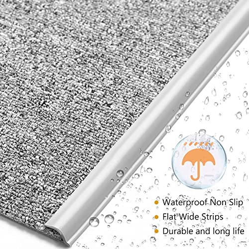 Flexible Rubber Carpet Transition Strip, Self-Adhesive Edge Trim, 400cm