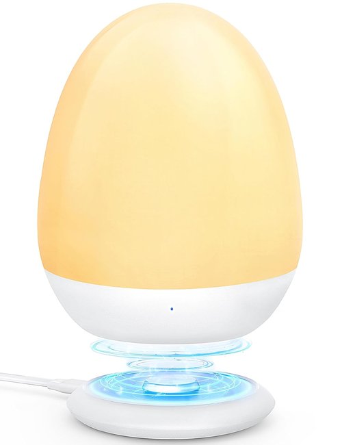 MediAcous Night Light - Dimmable Egg Design for Nursery | Touch Control & 1-Hour Timer, 200H Battery Life