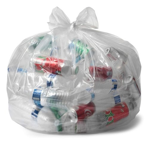 Aluf Plastics 40-45 Gallon 1.2 MIL (equivalent) Thick Clear Heavy Duty Trash Bags - 40" x 46" - Pack of 100 - For Recycling, Kitchen, Contractor, & Outdoor