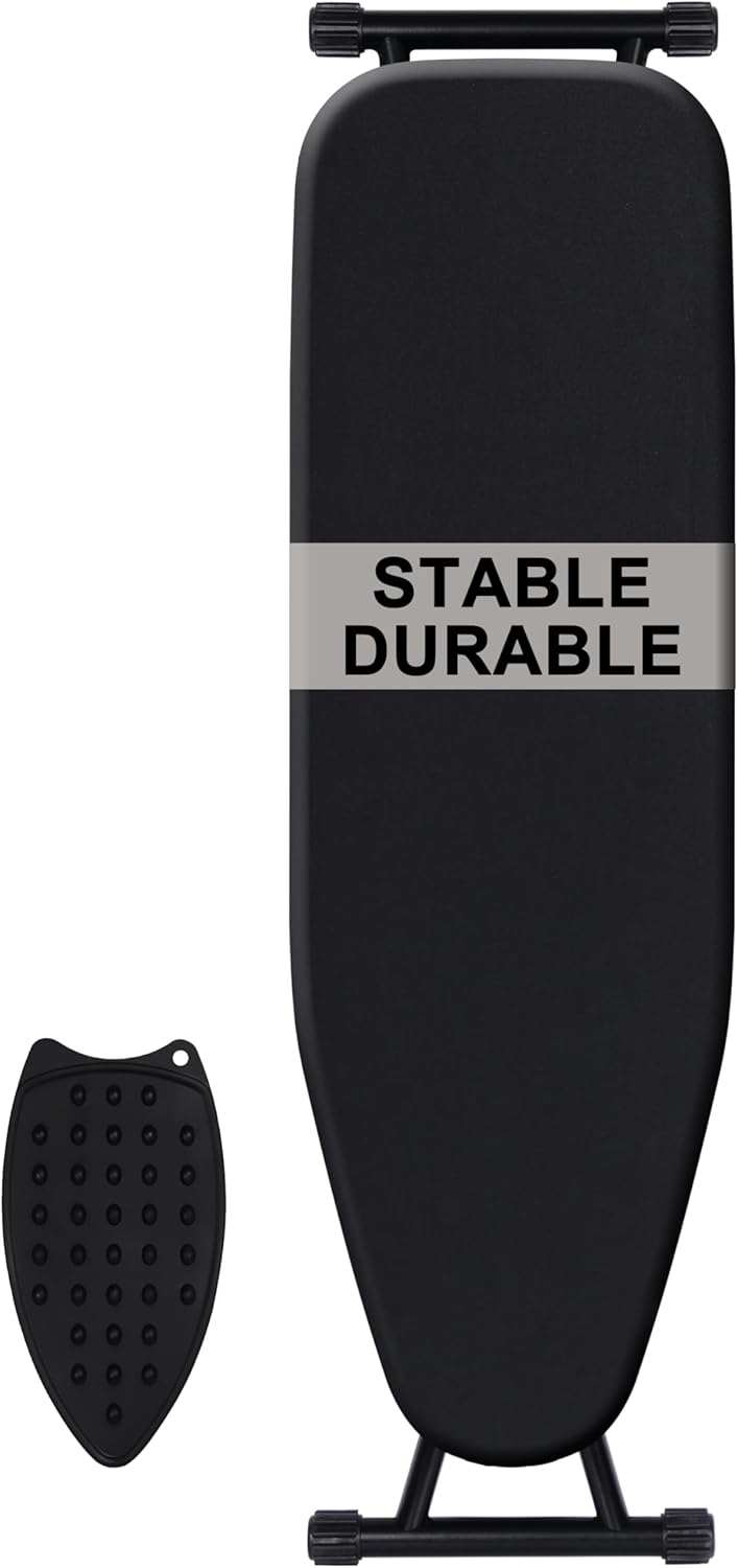 Skiennix Foldable Ironing Board - Adjustable Height with Heat-Resistant Cover | Lightweight & Durable for Home Use