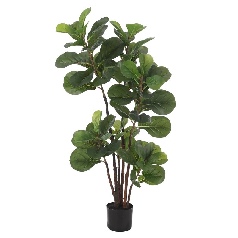 GAOMON Artificial Fiddle Leaf Fig Tree, 4 Ft Faux Ficus Lyrata Tree with 72 Leaves in Pot, Fake Green Plant for Indoor Outdoor Home Office Living Room Bedroom Decor
