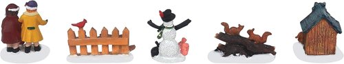 Christmas Village Figurines Set - 5-Piece Holiday Decoration for Indoor Displays | Perfect Gift Idea