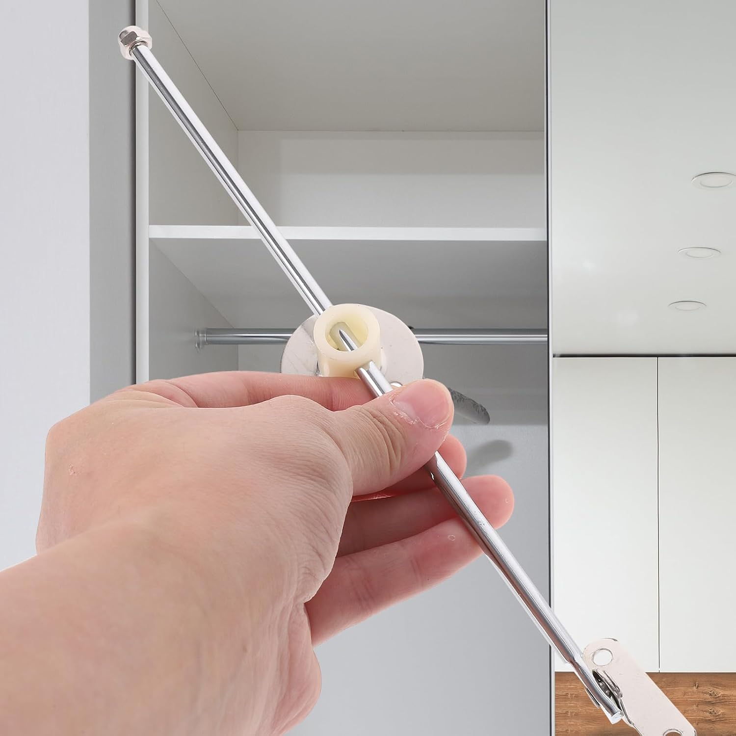 Skiennix Cabinet Support Rods - 4-Piece Set for Kitchen Cabinets | Durable Hinges for Wooden Boxes