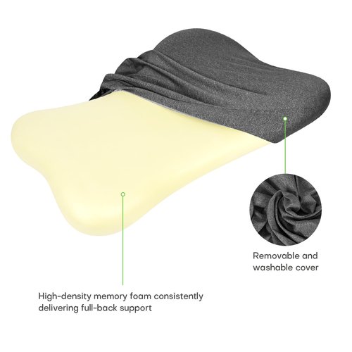 24'' Tall Back Support Pillow Fully Support Entire Back and Shoulder for Pain Relief and Comfort, Memory Foam Back Cushion for Back Rest, Ideal for Executive Office Chair, Computer & Gaming Chair