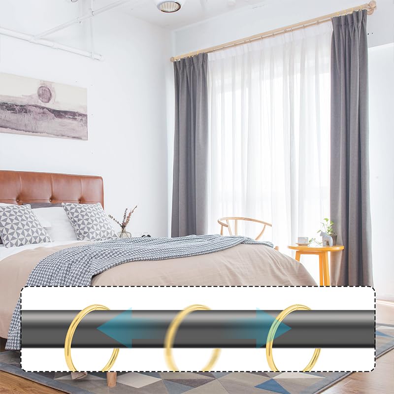 60 Pcs 1.5-Inch Metal Curtain Rings with Eyelets for 1.25-Inch Rods