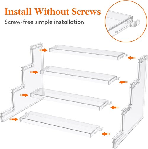 Lifewit Perfume Organizer - Clear Makeup Display Shelf for Vanity & Bathroom Counter | 23 cm (9")