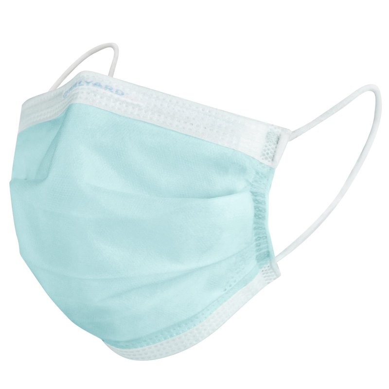 HALYARD FLUIDSHIELD 2 Disposable Procedure Mask with SO SOFT Earloops, Level 2, Blue, 62115 (Box of 50)