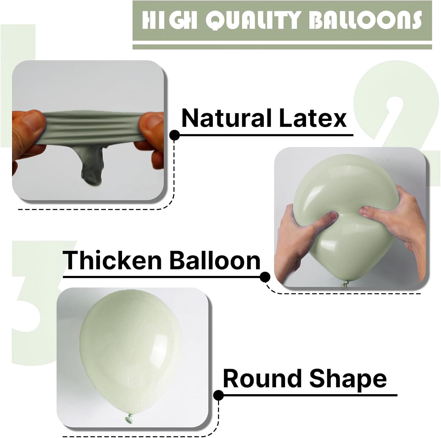 PartyWoo Sage Green Balloon Arch Kit - 152 Pcs in Various Sizes for Wedding & Birthday Decor | Dusty Boho Green