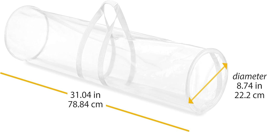 Whitmor Clear Gift Wrap Organizer - Zippered Storage for 25 Rolls | Pack of 6