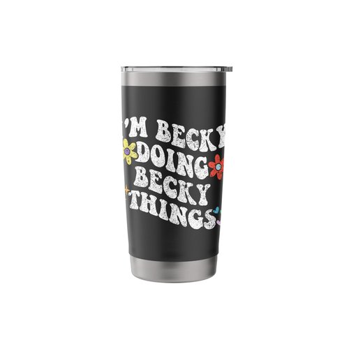 Retro Groovy Im BECKY Doing BECKY Things Funny Mother's Day Stainless Steel Insulated Tumbler