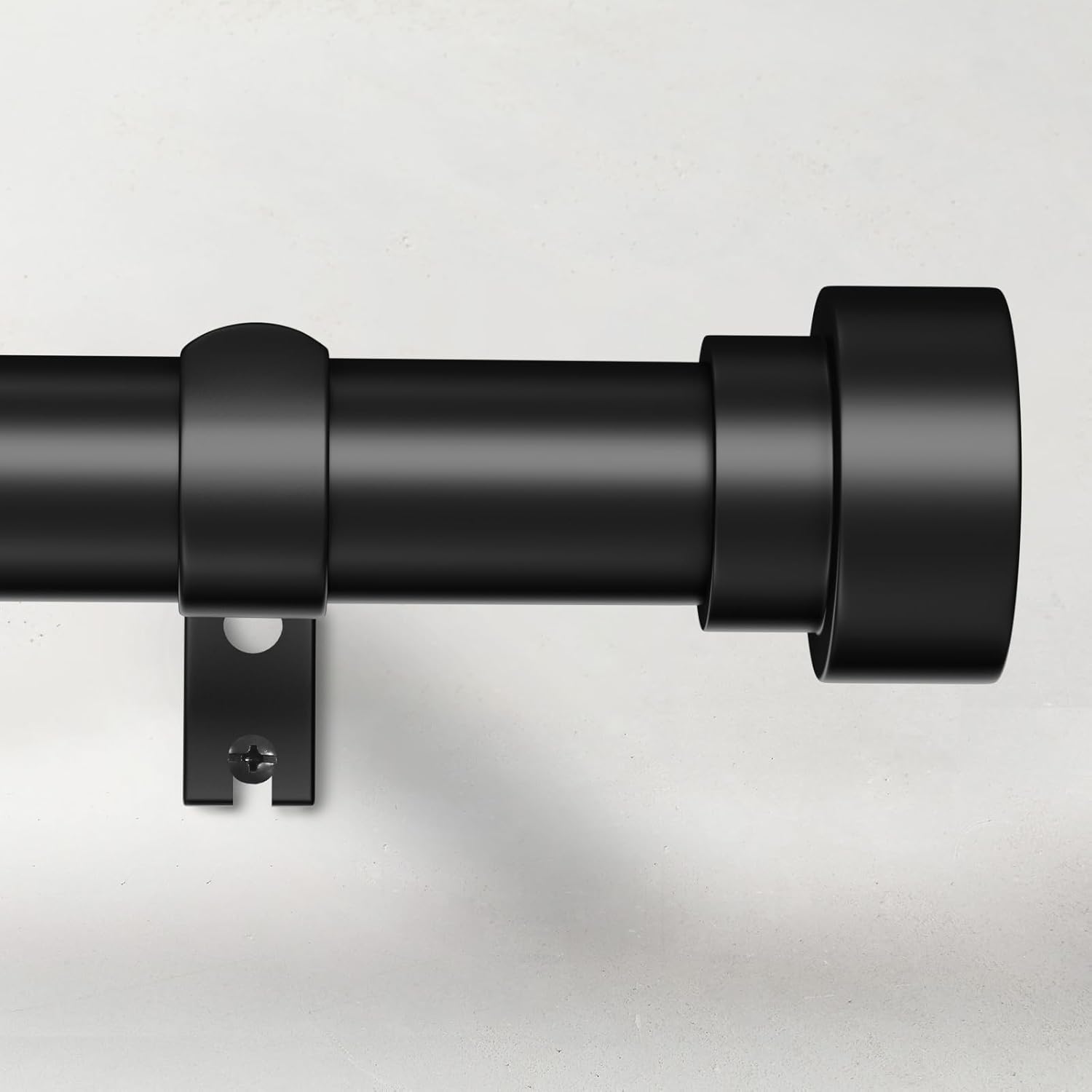 Time Forest Black Curtain Rods - Adjustable 32 to 120 Inch Heavy Duty, Modern Style for Indoor/Outdoor Use