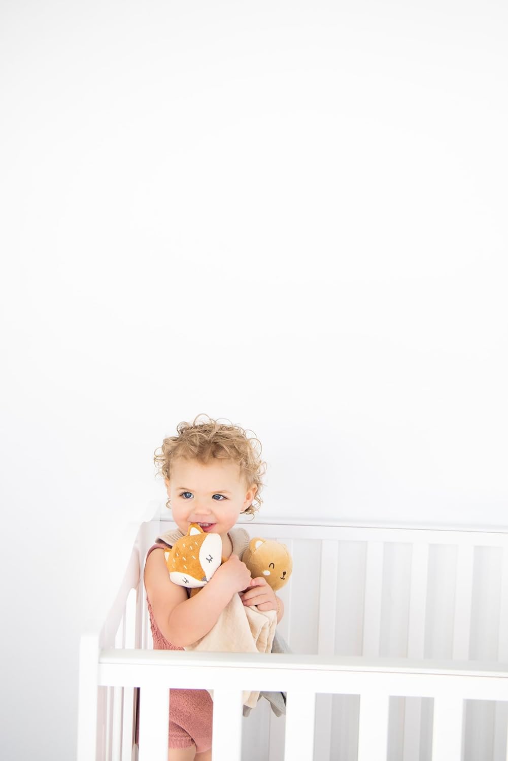 Pearhead Fox Baby Lovey - Organic Cotton Muslin Security Blanket | Soft & Breathable Snuggle Toy for Newborns, 0+ Months