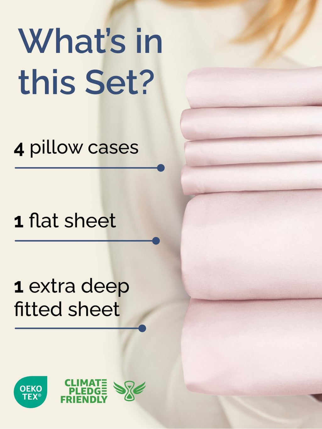 Skiennix Extra Deep King Sheet Set - 6 Piece Breathable Cooling Bedding | Luxury Soft Wrinkle-Free Lavender Pink