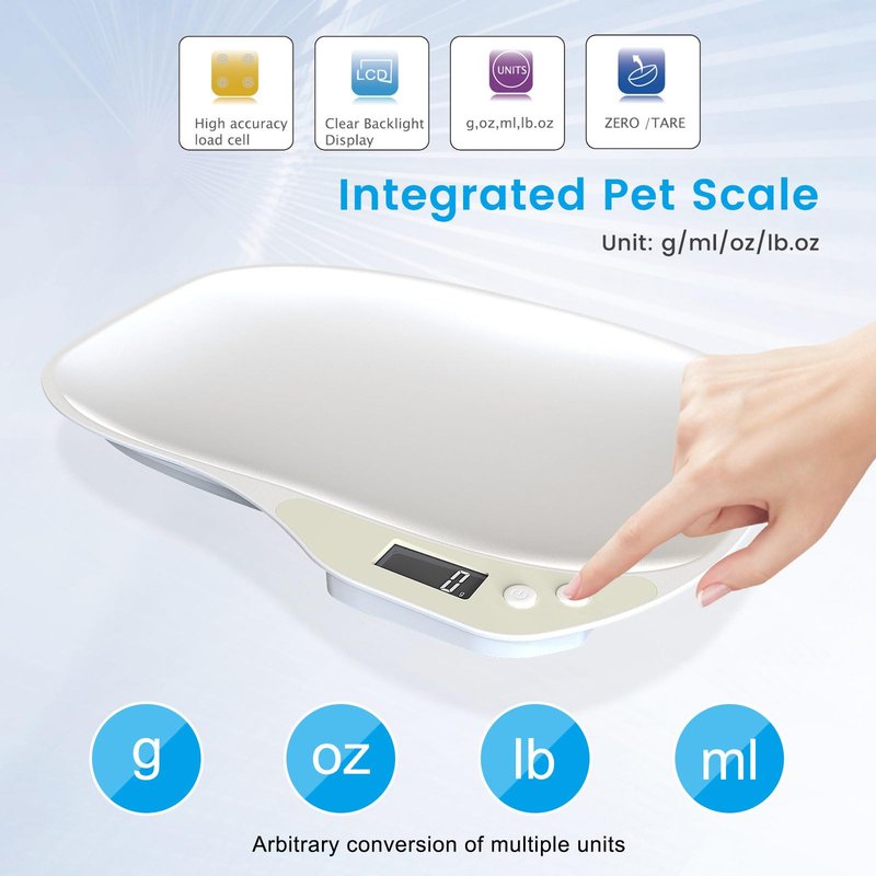 YTDTKJ Mini Pet Scale, Small Animals Scales for Weighing, Digital Kitchen Scale with LED Display, Small Home Scale, Portable Dog Cat Scale for Hamster Rabbit Hedgehog, Max. 33 lbs, 14.1x10in