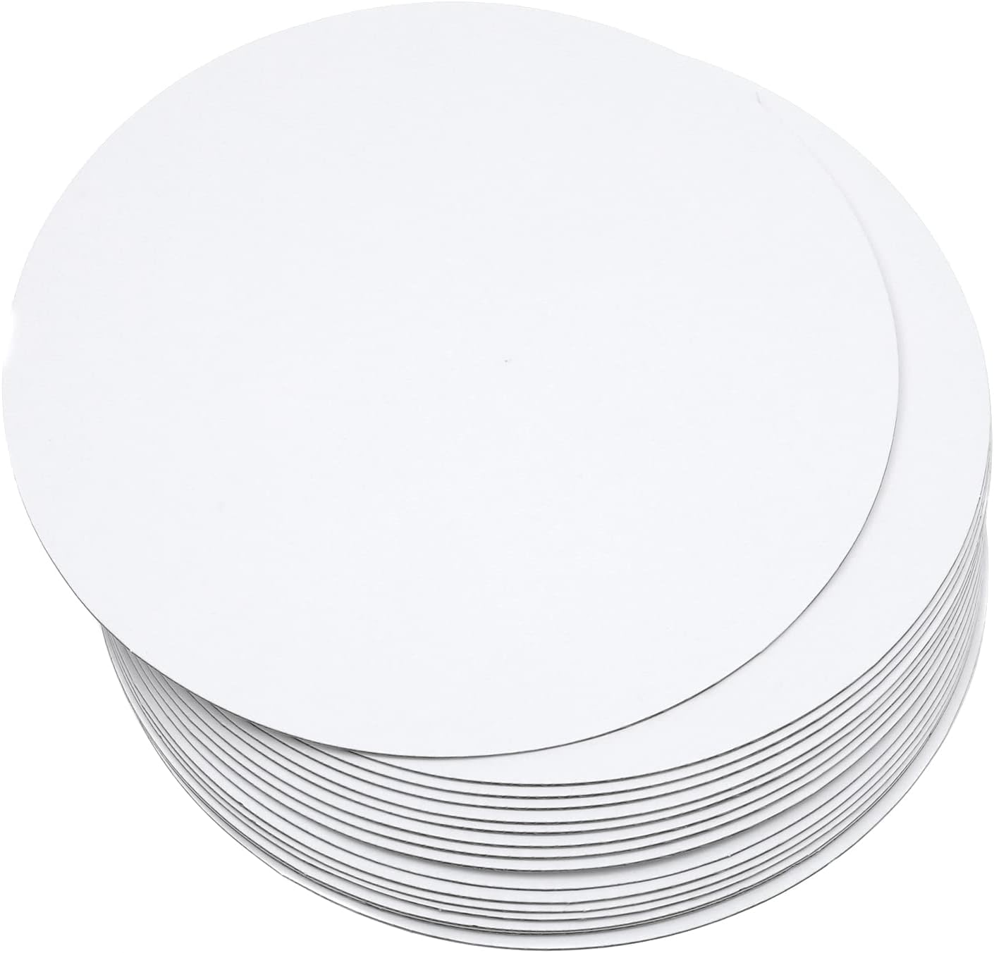 Generic [20/40/50pcs] 12 in White Cakeboard Round,Disposable Cake Circle Base Boards Cake Cardboard Pizza Plate Platter… (20PCS White), 12 inch, PAN20180020015