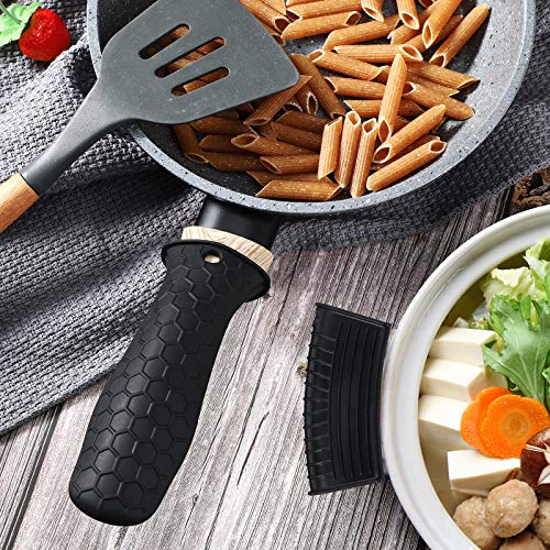 8-Piece Silicone Heat-Resistant Pot Handle Cover and Assist Holder Set