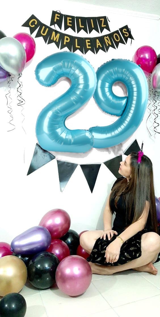 Pastel Blue 40 Inch Number 8 Balloon - Perfect for 8th Birthday Parties & Celebrations