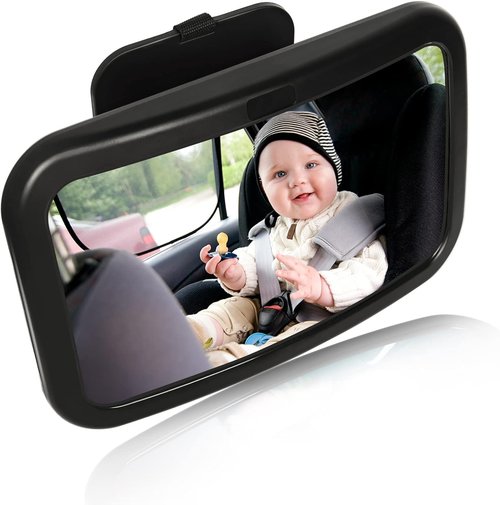 Mluchee Baby Car Mirror - Rear Facing Infant Seat Mirror with Wide Crystal Clear View & Shatterproof Design