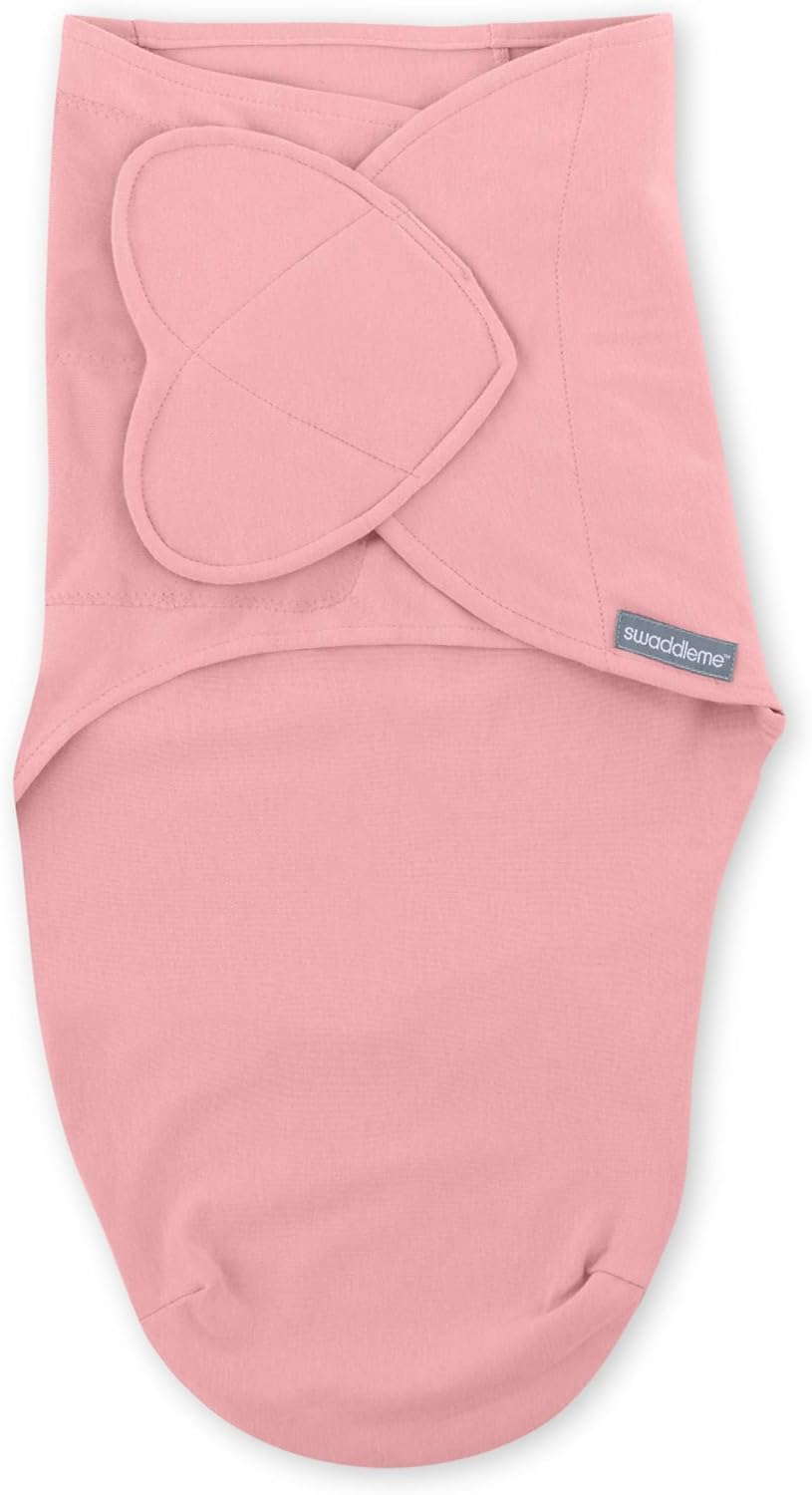 SwaddleMe by Ingenuity Baby Swaddle - 100% Cotton, 1.0 TOG, Pocket Fold Design, 3-Pack | Improves Sleep, 0-3 Months - Rainbow