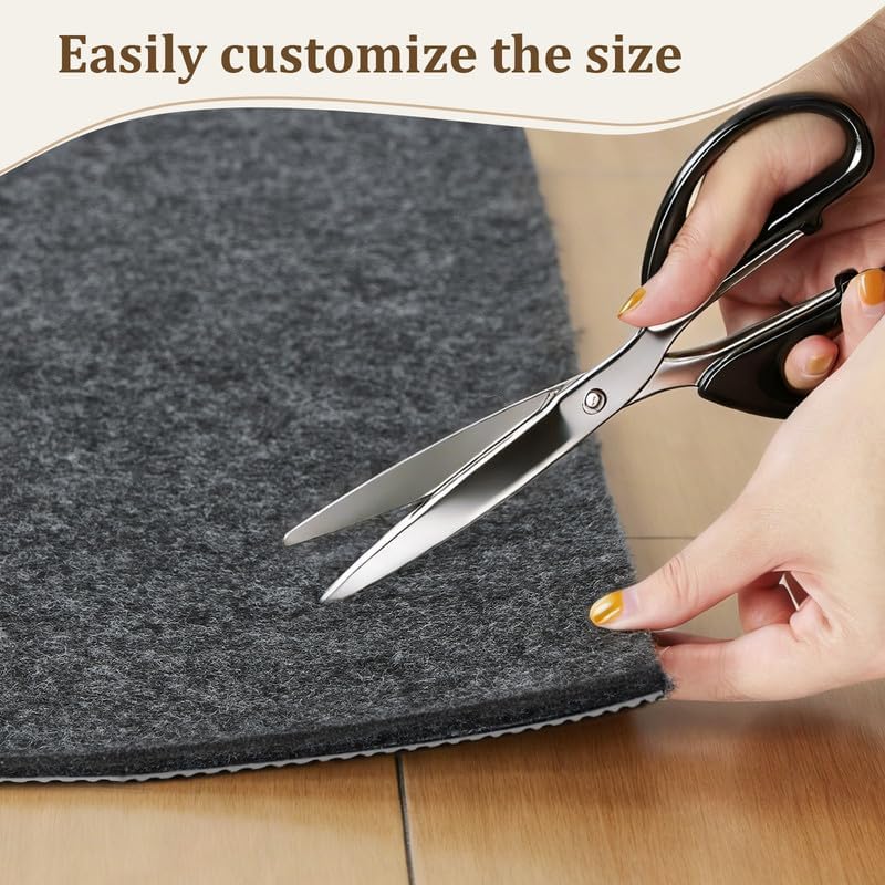 Non-Slip Rug Pad 2.1 x 3.1 Ft, Dual-Surface Felt and Rubber Gripper