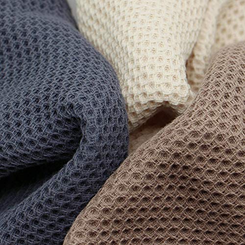 Absorbent Cotton Waffle Kitchen Dish Cloths, 12x12 Inch, 6 Pack