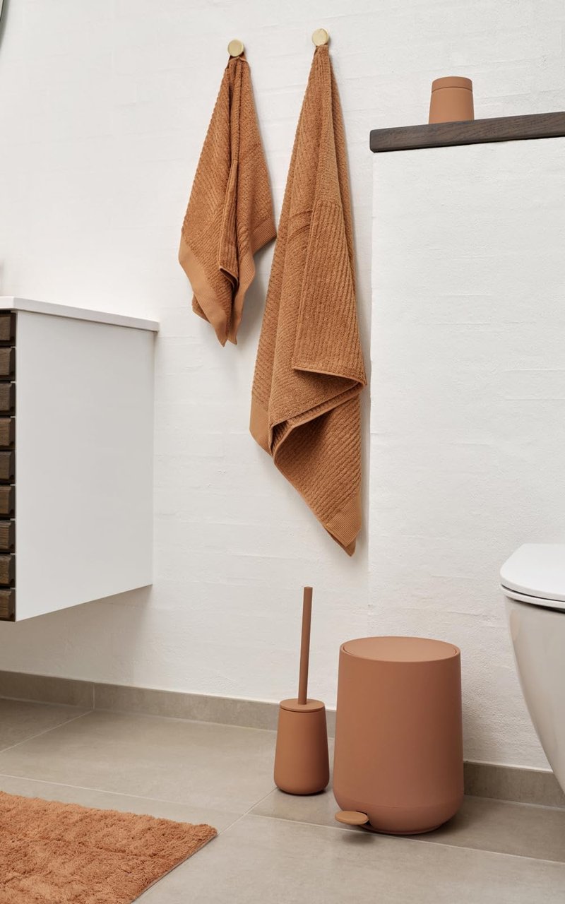 Zone Denmark Nova One Ceramic Toilet Brush with Brush Holder, Soft Touch Coating, Diameter 10.3 cm, Height 37 cm, Mandarin