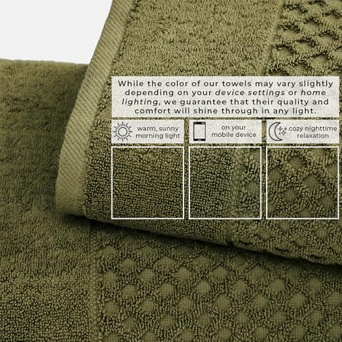 6-Piece Cotton Waffle Weave Towel Set - Absorbent & Quick-Dry Bathroom Towels