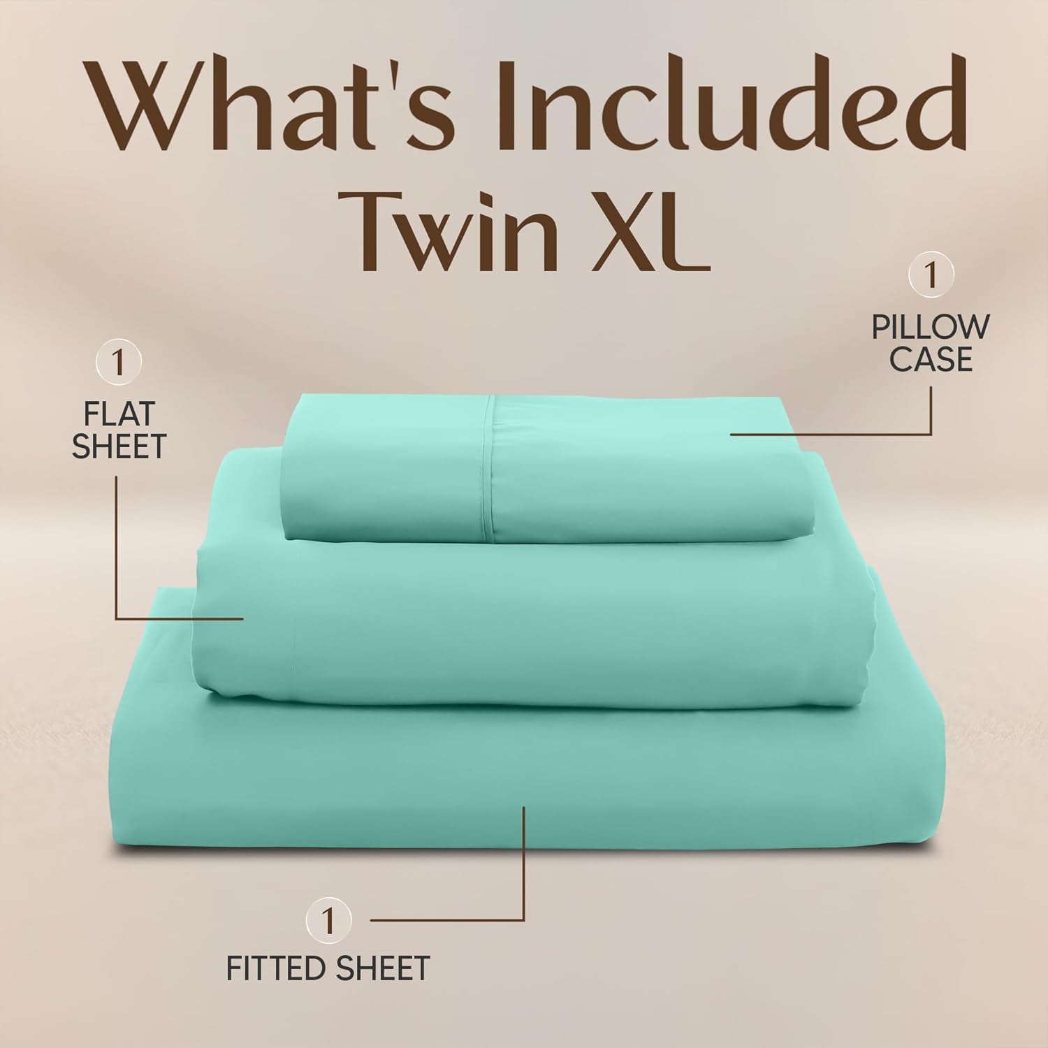 Utopia Bedding Twin XL Sheet Set - Soft & Breathable Microfiber | 3-Piece Set in Spa Blue