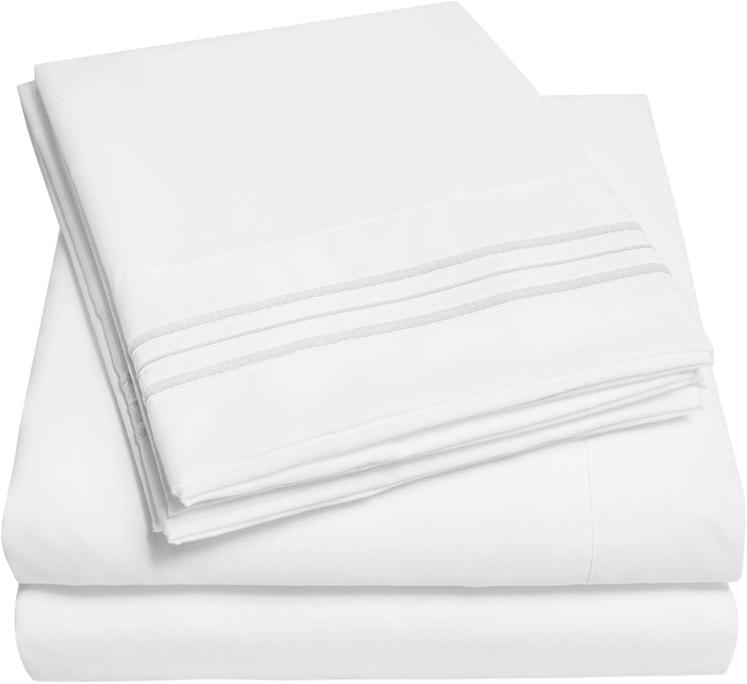 Supreme Collection Queen Sheet Sets - Luxury White Bed Sheets & Pillowcase Set | Extra Soft, Deep Pocket Design