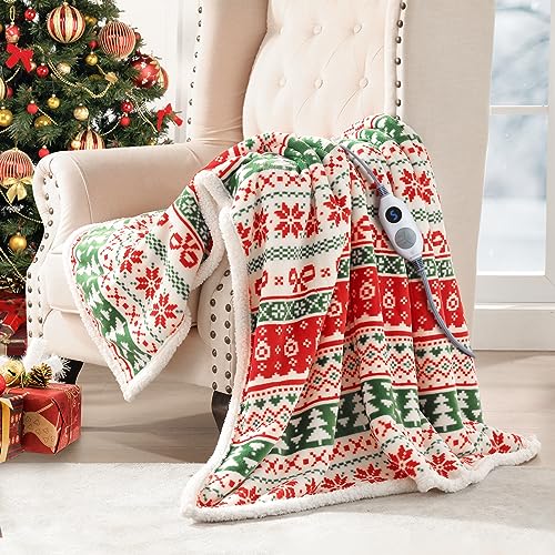 Westinghouse Christmas Tree Throw Blanket 50x60 Soft Heated Holiday Decor