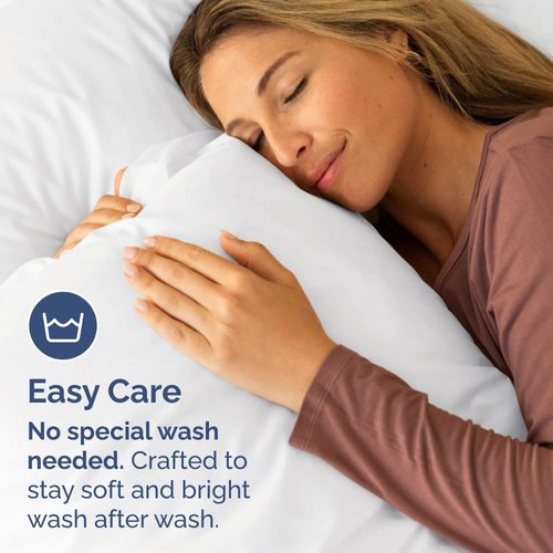 King Standard Pillow Cases - Ultra-Soft Hotel Quality Covers | Fade-Free & Wrinkle Resistant - 2 Piece Set in White