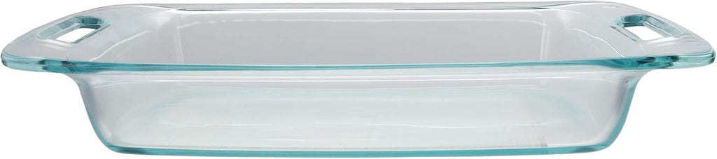 Pyrex C-233 3Qt Easy Grab Glass Baking Dish with Blue Lid | Durable & Oven Safe