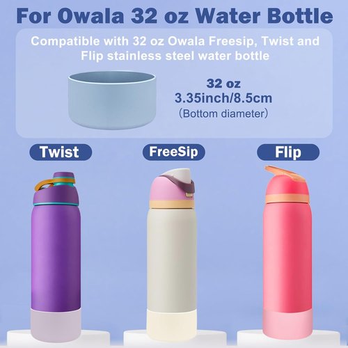 HEYSKAY Silicone Boot for Owala Flask Water Bottle - Anti-Slip Protective Sleeve | 2-Pack, BPA-Free