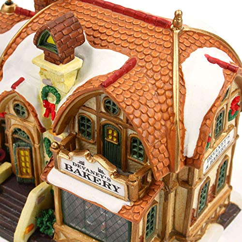 Devaney's Bakery Lighted Porcelain Christmas Village Building #35793