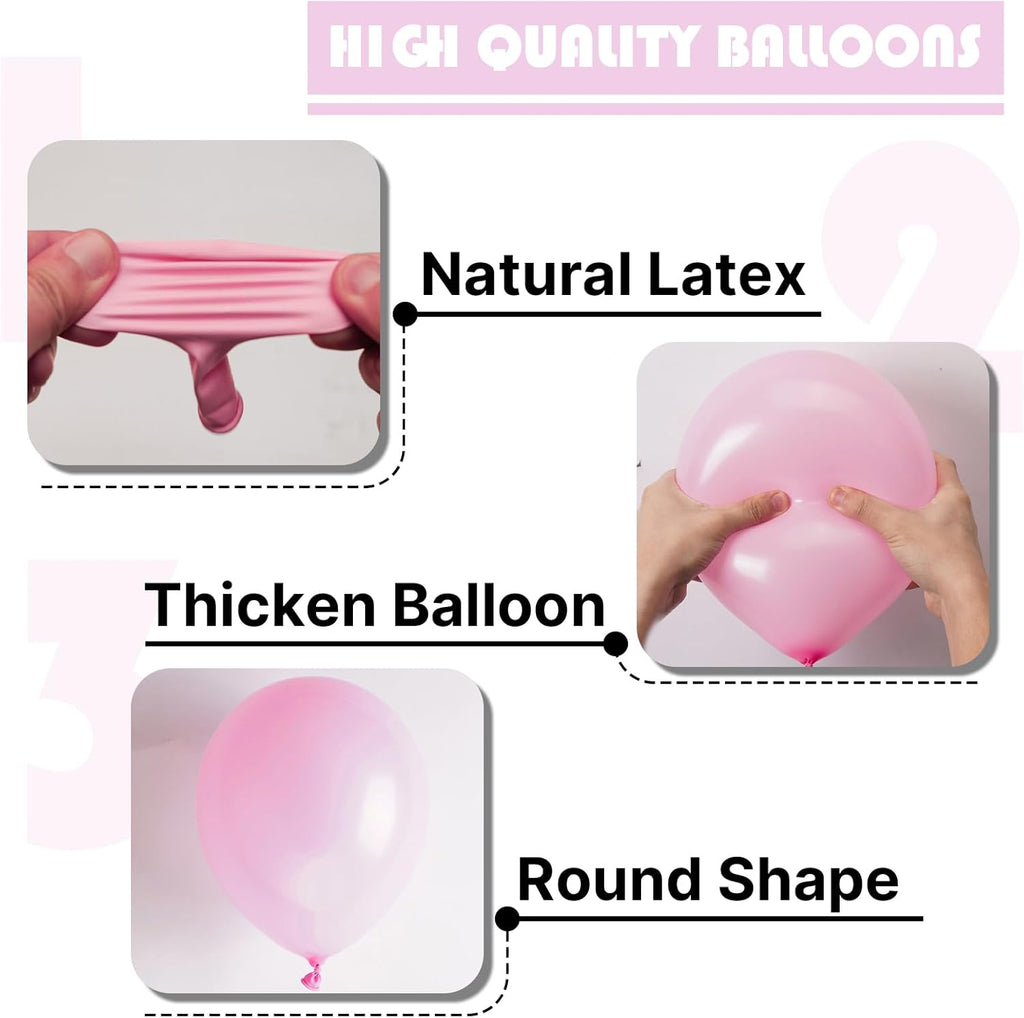 PartyWoo Light Pink Balloons - 100pcs 12 Inch Pastel Balloons for Baby Showers & Weddings