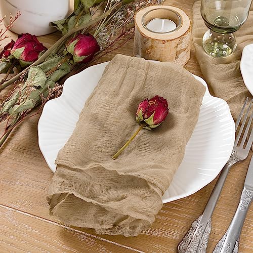 Nude Cheesecloth Napkins Set of 50 21x21 Inches Fall Wedding Home Decor