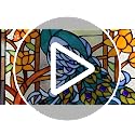 Stained Glass Peacock Window Panel Hanging - 15" W x 23" H