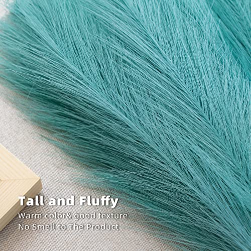 18-inch Faux Pampas Grass Decor, 6 Stems Fluffy Silk Artificial Floral