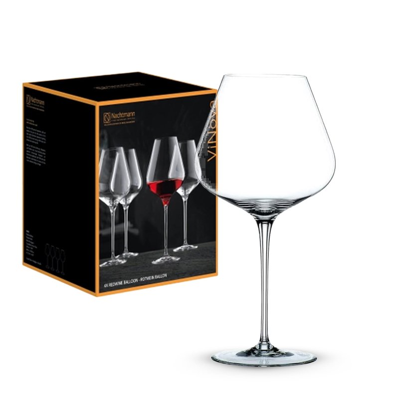 Nachtmann ViNOVA Red Wine Balloon Glass, Set of 4, 28.4-Ounces, Burgundy Wine Glasses, Tulip Shaped, Made of Clear Crystal Glass, Stemmed, Dishwasher Safe