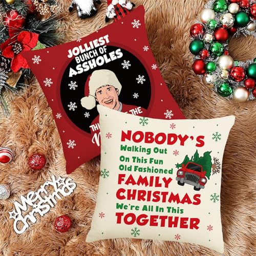 National Lampoons Christmas Vacation Pillow Covers 18x18in Funny Holiday Decor Cousin Eddie