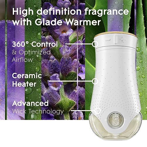 Glade PlugIns Refills Air Freshener, Scented and Essential Oils for Home and Bathroom, Tranquil Lavender & Aloe, 1.34 Oz, 12 Count