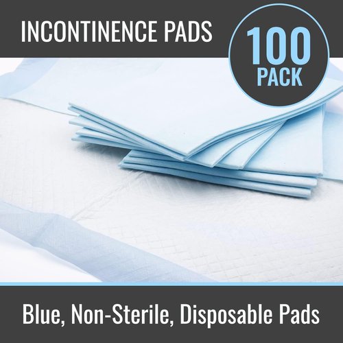 DMI Absorbent Disposable Incontinence Underpads - 30" x 36" Bed & Puppy Pads, 100 Count