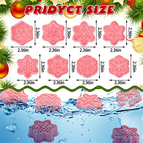 Hoolerry 16 Pcs Winter Snowflake Cookie Cutter Stamps – Snowflakes Edition