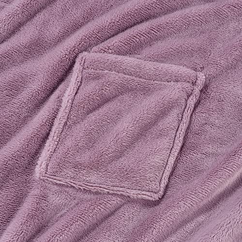 Plush Wearable Blanket Cape Wrap with Pockets - Oversized Cozy Loungewear